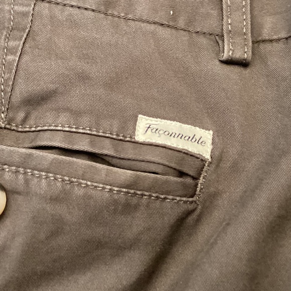 Faconnable Cadet brown cotton cuffed chinos - Picture 5 of 9